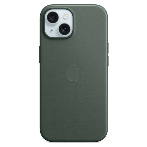 Apple kryt z tkaniny FineWoven s MagSafe na iPhone 15 listově zelený