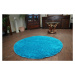 Dywany Lusczow Kulatý koberec SHAGGY Hiza 5cm tyrkysový