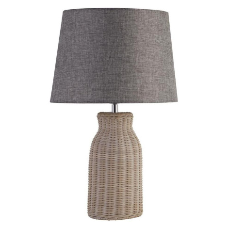 Searchlight EU60090WH - Stolní lampa LIDO 1xE14/7W/230V ratan/šedá EU60090WH