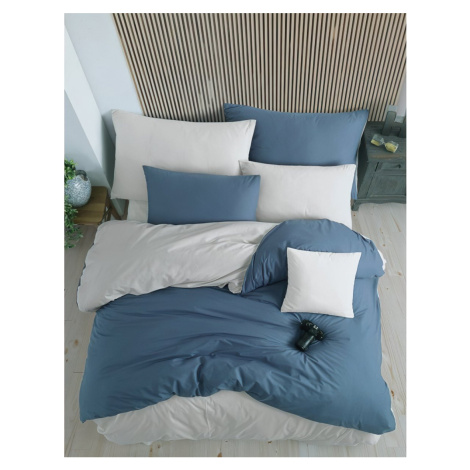 BedTex Povlečení COLOR PETROLEJOVO SMETANOVÉ, jednobarevné, bavlna hladká, 140x200cm + 70x90cm