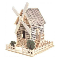 Woodcraft construction kit Dřevěné 3D puzzle Větrný mlýn