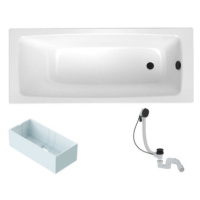 Obdélníková vana SAT Feel 170x70 cm smaltovaná ocel levá i pravá SATBVFEEL1704