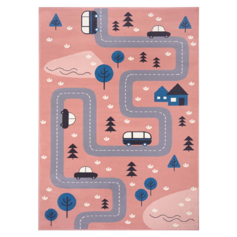 Růžový dětský koberec 80x150 cm Adventures – Hanse Home
