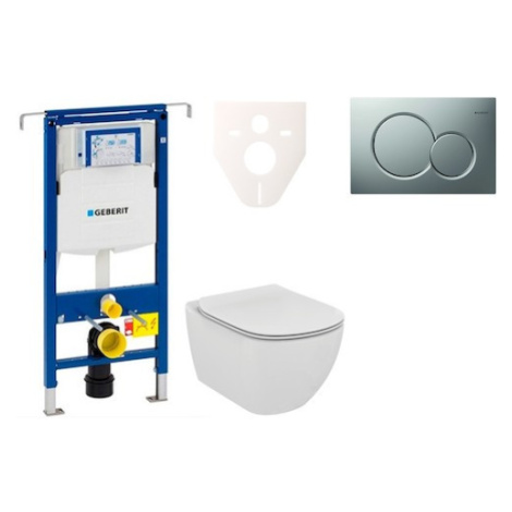 Cenově zvýhodněný závěsný WC set Geberit do lehkých stěn / předstěnová montáž+ WC Ideal Standard