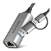 AXAGON ADE-TXCA, Gigabit Ethernet LAN network adapter, USB-C + USB-A 5Gbps