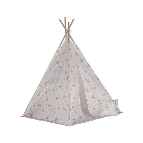 Werk Teepee Flamengo Dětský stan s rohoží a polštáři, rozměry 120 × 120 × 160 cm