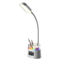 IMMAX LED stolní lampička FRESHMAN s RGB podsvícením, držák na tužky, bílá