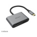 Akasa redukce USB Type C 2v1, HDMI, D-Sub, 18cm