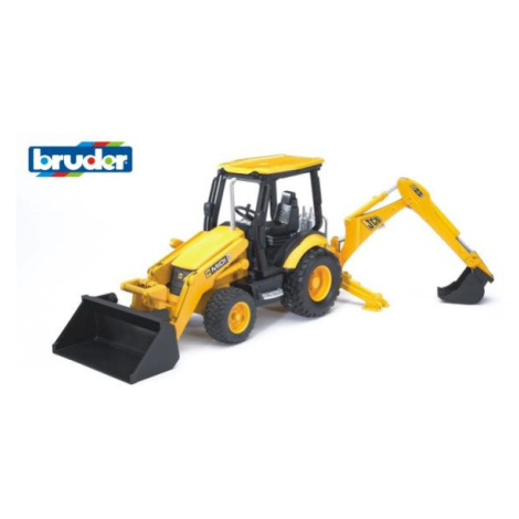 BRUDER 02427 Traktor JCB Midi CX s čelním nakladačem a rypadlem Brüder Mannesmann