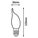 Rabalux Dekorativní LED filament žárovka s točeným vláknem svíčkového tvaru, jantarová, E14, C35