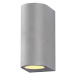 WALL LAMP ALUMINIUM SILVER BODY 2xGU10 SOCKET