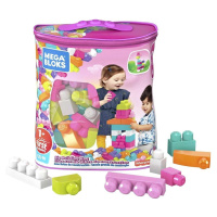 Mega bloks first builders big bag 80 kostek růžový, mattel dch62