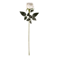 Umělá květina Růže 76 cm, bílá