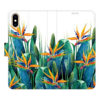 iSaprio flip pouzdro Exotic Flowers 02 pro iPhone X/XS