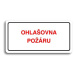 Accept Piktogram "OHLAŠOVNA POŽÁRU" (160 × 80 mm) (bílá tabulka - barevný tisk)