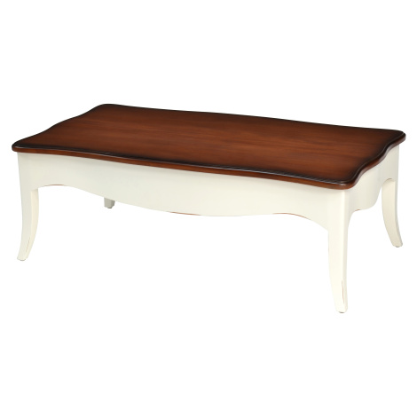 Estila Provence luxusní konferenční stolek Deliciosa bílé barvy s polohovatelnou vrchní deskou 1