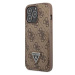 Guess IML 4G Printed Crossbody Zadní Kryt pro iPhone 15 Pro Brown