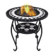 Mozaikový stolek s ohništěm černobílý 68 cm keramika