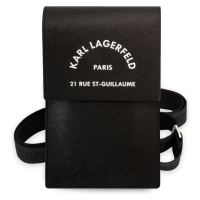 Karl Lagerfeld Saffiano Rue Saint Guillaume Wallet Phone Bag černé