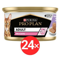 Pro Plan Cat Delicate Digestion konzerva s kousky krůty v paštice 24 × 85 g