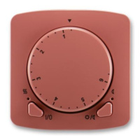 ABB Tango termostat otočný 3292A-A10101 R2 vřesová červená