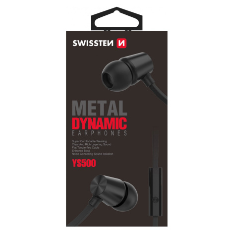 Sluchátka Swissten Earbuds Dynamic YS500, černá