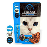 Fine Cat kapsička grain - free adult losos v omáčce 22 × 100 g