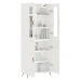 vidaXL Skříň highboard lesklá bílá 69,5 x 34 x 180 cm kompozitní dřevo