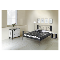 Kovová postel Valencia Rozměr: 140x200 cm, barva kovu: 1B hnědá stříbrná pat.