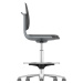 bimos Pracovní otočná židle LABSIT, s podlahovými patkami a nožním kruhem, sedák Supertec, bílá 