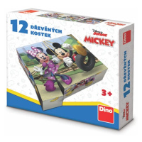 Dřevěné kostky Mickey a Minnie