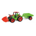 LENA - Traktor se lžící a s vozíkem, červeno zelený