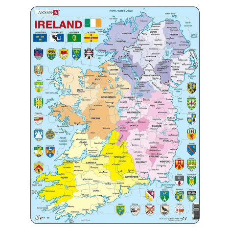 Puzzle Mapa Irsko 48 dílků DYBERG LARSEN