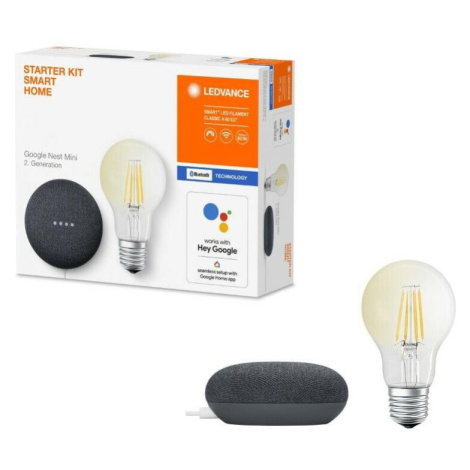 Ledvance Ledvance - Inteligentní reproduktor Google Nest Mini + LED Žárovka SMART+ E27