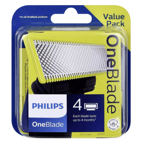 Výměnné břity pro Philips OneBlade QP240/50, 4 ks