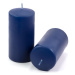 Sada sloupových svíček, 15 cm, Ø 7,5 cm, modrá, 4 ks