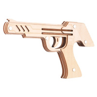 Woodcraft construction kit Woodcraft Dřevěné 3D puzzle Zbraň na gumičky