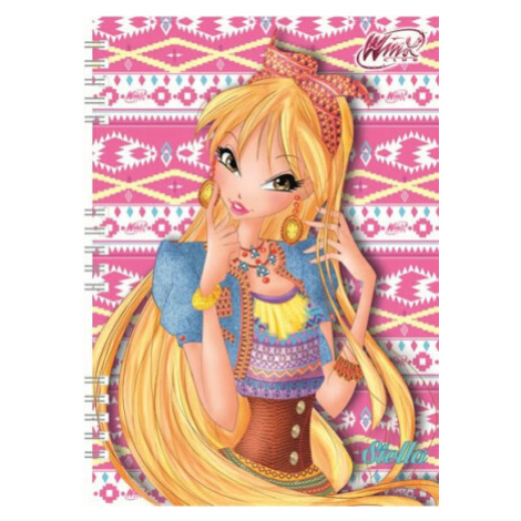 Winx club - Zápisník A5 s kroužkovou vazbou + pero Akim