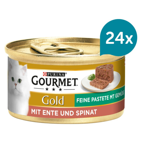 Gourmet Gold jemná paštika kachna se špenátem 24 × 85 g