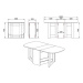 Jídelní stůl rozkládací Jannick 160x75x80 cm - II. jakost