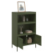 vidaXL Skříň highboard olivově zelená 68 x 39 x 113 cm ocel