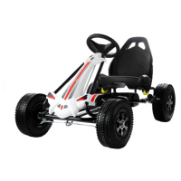 HračkyZaDobréKačky Šlapací motokára Gokart Monster bílá