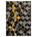 Dywany Łuszczów Kusový koberec Gloss 400B 86 3D geometric black/gold Rozměry koberců: 120x170