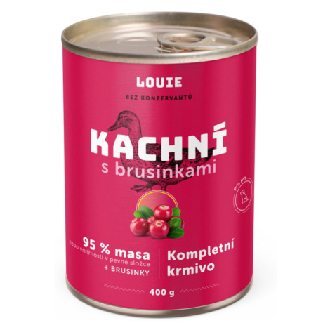 LOUIE Kachní s brusinkami konzerva pro psy 400 g