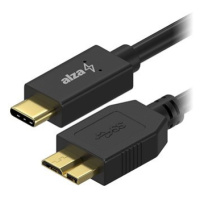 AlzaPower USB-C na Micro USB-B 3.2 Gen 1 1.0m černý