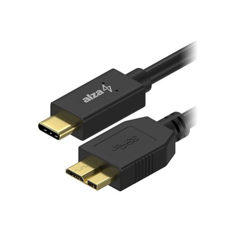 AlzaPower USB-C na Micro USB-B 3.2 Gen 1 1.0m černý
