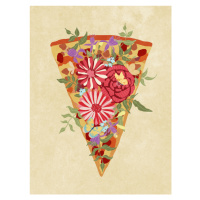 Ilustrace Slice of flower pizza, Raissa Oltmanns, 30 × 40 cm