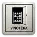 Accept Piktogram "vinotéka" (80 × 80 mm) (stříbrná tabulka - černý tisk)