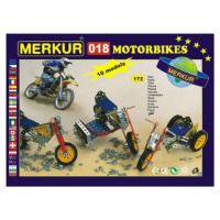 Merkur Toys Stavebnice MERKUR 018 Motocykly 10 modelů 182ks v krabici 26x18x5cm