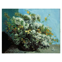 Obrazová reprodukce Flowering Branches and Flowers, 1855, Gustave Courbet, 40 × 30 cm